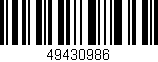 Código de barras (EAN, GTIN, SKU, ISBN): '49430986'