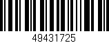 Código de barras (EAN, GTIN, SKU, ISBN): '49431725'