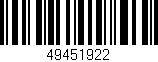 Código de barras (EAN, GTIN, SKU, ISBN): '49451922'