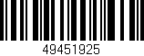 Código de barras (EAN, GTIN, SKU, ISBN): '49451925'