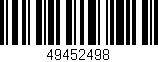 Código de barras (EAN, GTIN, SKU, ISBN): '49452498'