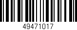 Código de barras (EAN, GTIN, SKU, ISBN): '49471017'
