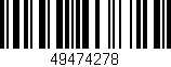 Código de barras (EAN, GTIN, SKU, ISBN): '49474278'