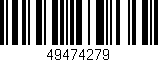Código de barras (EAN, GTIN, SKU, ISBN): '49474279'