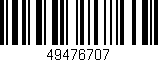 Código de barras (EAN, GTIN, SKU, ISBN): '49476707'