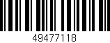 Código de barras (EAN, GTIN, SKU, ISBN): '49477118'