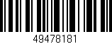 Código de barras (EAN, GTIN, SKU, ISBN): '49478181'
