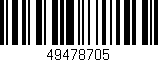 Código de barras (EAN, GTIN, SKU, ISBN): '49478705'