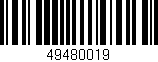 Código de barras (EAN, GTIN, SKU, ISBN): '49480019'
