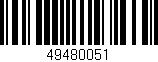 Código de barras (EAN, GTIN, SKU, ISBN): '49480051'