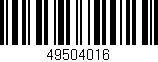 Código de barras (EAN, GTIN, SKU, ISBN): '49504016'
