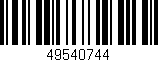 Código de barras (EAN, GTIN, SKU, ISBN): '49540744'
