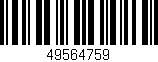 Código de barras (EAN, GTIN, SKU, ISBN): '49564759'