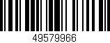Código de barras (EAN, GTIN, SKU, ISBN): '49579966'