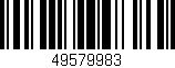 Código de barras (EAN, GTIN, SKU, ISBN): '49579983'