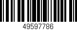 Código de barras (EAN, GTIN, SKU, ISBN): '49597786'