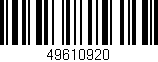 Código de barras (EAN, GTIN, SKU, ISBN): '49610920'