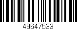 Código de barras (EAN, GTIN, SKU, ISBN): '49647533'