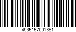 Código de barras (EAN, GTIN, SKU, ISBN): '4965157001651'