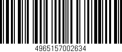 Código de barras (EAN, GTIN, SKU, ISBN): '4965157002634'