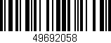 Código de barras (EAN, GTIN, SKU, ISBN): '49692058'