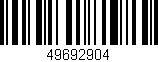 Código de barras (EAN, GTIN, SKU, ISBN): '49692904'