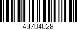 Código de barras (EAN, GTIN, SKU, ISBN): '49704028'