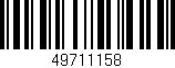 Código de barras (EAN, GTIN, SKU, ISBN): '49711158'