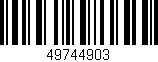 Código de barras (EAN, GTIN, SKU, ISBN): '49744903'