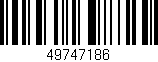 Código de barras (EAN, GTIN, SKU, ISBN): '49747186'