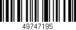 Código de barras (EAN, GTIN, SKU, ISBN): '49747195'