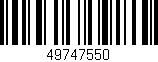 Código de barras (EAN, GTIN, SKU, ISBN): '49747550'