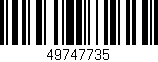 Código de barras (EAN, GTIN, SKU, ISBN): '49747735'