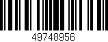 Código de barras (EAN, GTIN, SKU, ISBN): '49748956'