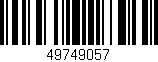 Código de barras (EAN, GTIN, SKU, ISBN): '49749057'