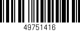 Código de barras (EAN, GTIN, SKU, ISBN): '49751416'