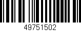 Código de barras (EAN, GTIN, SKU, ISBN): '49751502'