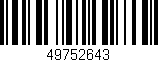 Código de barras (EAN, GTIN, SKU, ISBN): '49752643'