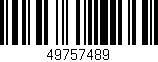 Código de barras (EAN, GTIN, SKU, ISBN): '49757489'