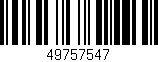 Código de barras (EAN, GTIN, SKU, ISBN): '49757547'