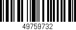 Código de barras (EAN, GTIN, SKU, ISBN): '49759732'