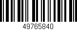 Código de barras (EAN, GTIN, SKU, ISBN): '49765840'