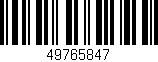 Código de barras (EAN, GTIN, SKU, ISBN): '49765847'