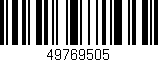 Código de barras (EAN, GTIN, SKU, ISBN): '49769505'
