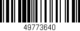 Código de barras (EAN, GTIN, SKU, ISBN): '49773640'