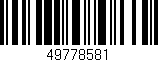 Código de barras (EAN, GTIN, SKU, ISBN): '49778581'