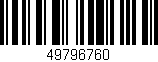 Código de barras (EAN, GTIN, SKU, ISBN): '49796760'