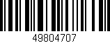 Código de barras (EAN, GTIN, SKU, ISBN): '49804707'