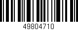 Código de barras (EAN, GTIN, SKU, ISBN): '49804710'