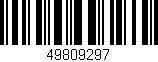 Código de barras (EAN, GTIN, SKU, ISBN): '49809297'